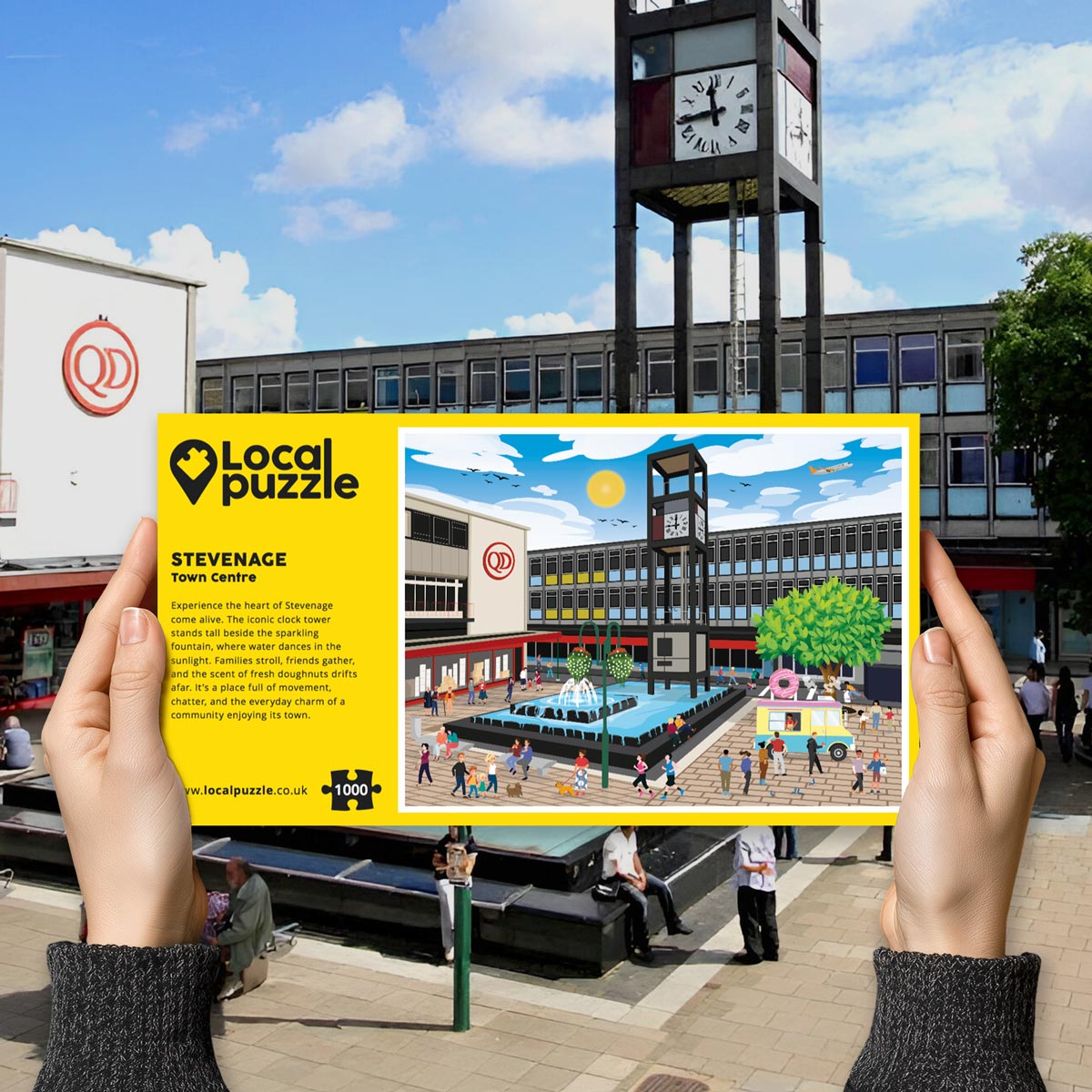 Stevenage Town Centre Puzzle - Bespoke Jigsaw Puzzles - Local Puzzle