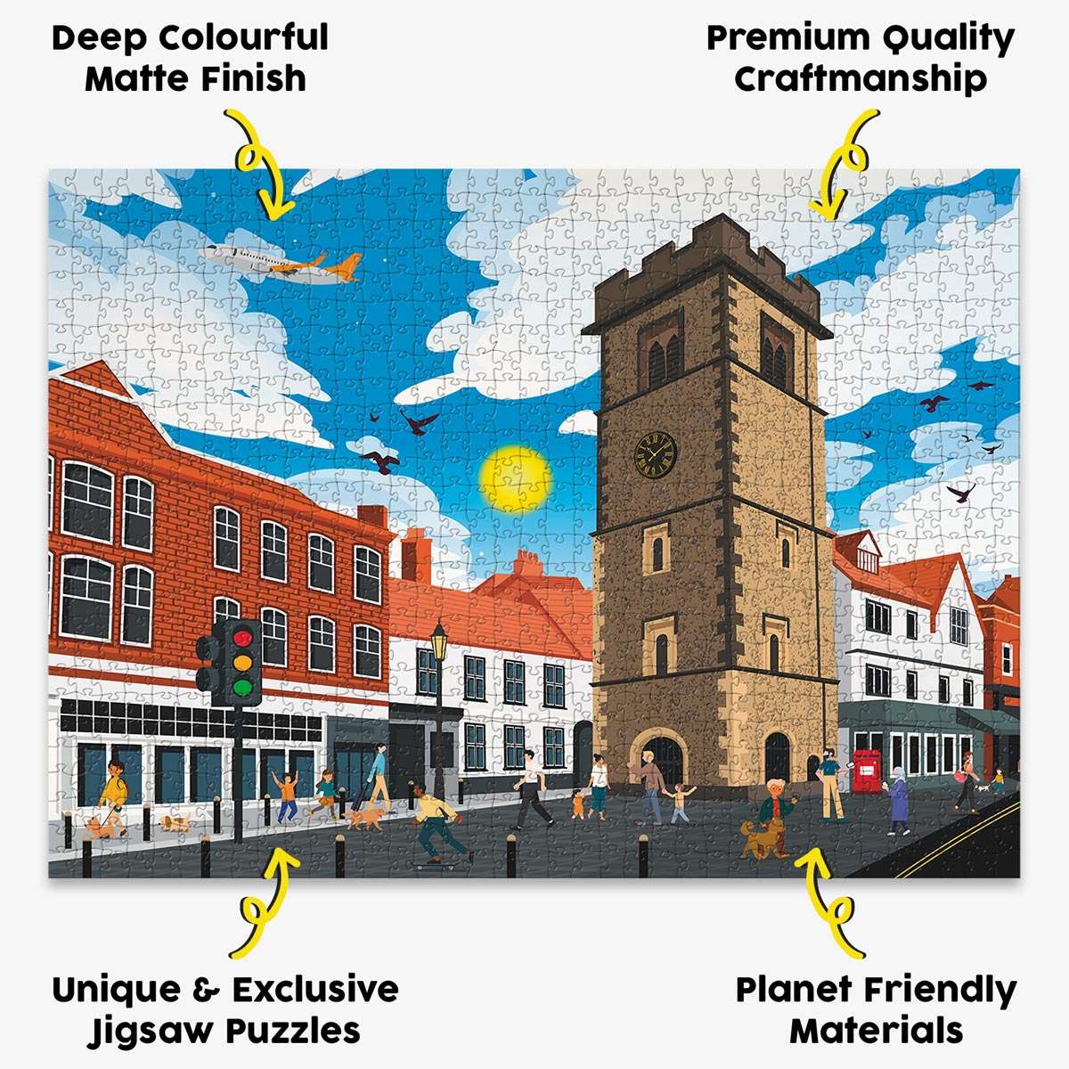 St Albans Clock Tower Puzzle - Bespoke Jigsaw Puzzles - Local Puzzle
