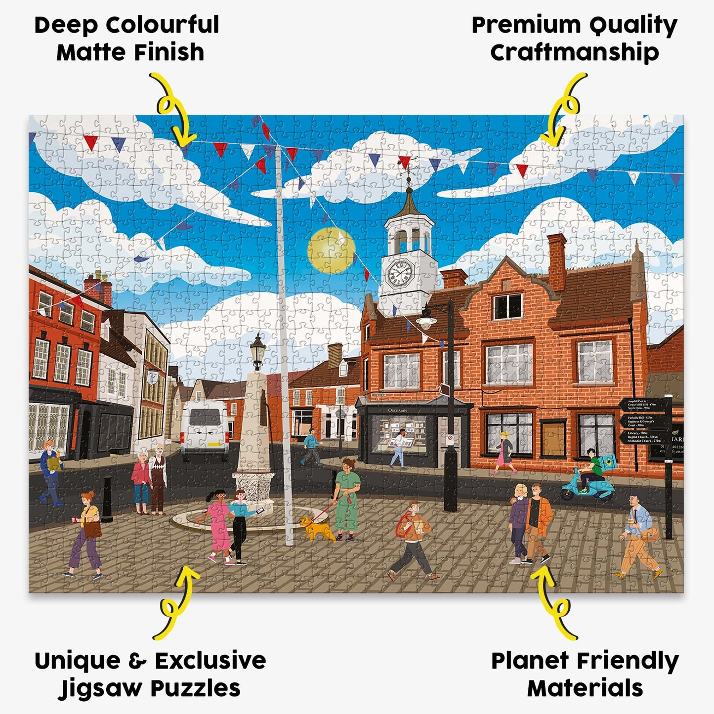 Ampthill Town Centre Puzzle - Bespoke Jigsaw Puzzles - Local Puzzle 