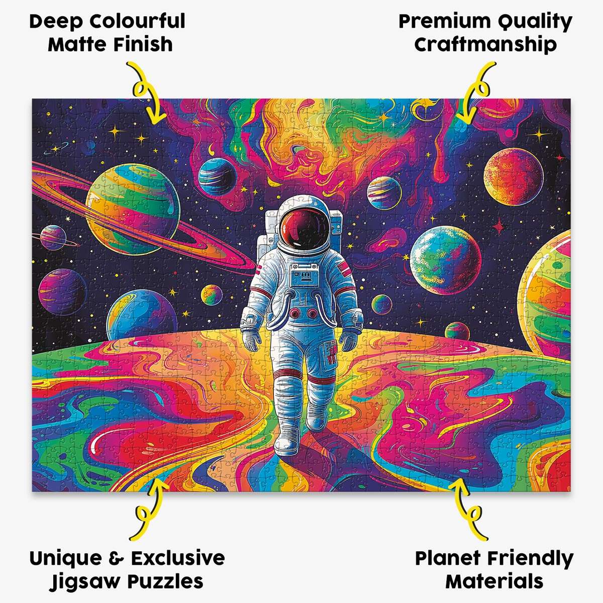 Astronaut Psychedelics Puzzle - Bespoke Jigsaw Puzzles - Local Puzzle 