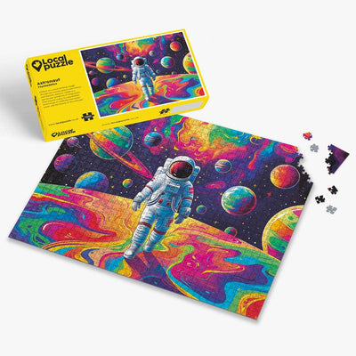 Astronaut Psychedelics Puzzle - Bespoke Jigsaw Puzzles - Local Puzzle 