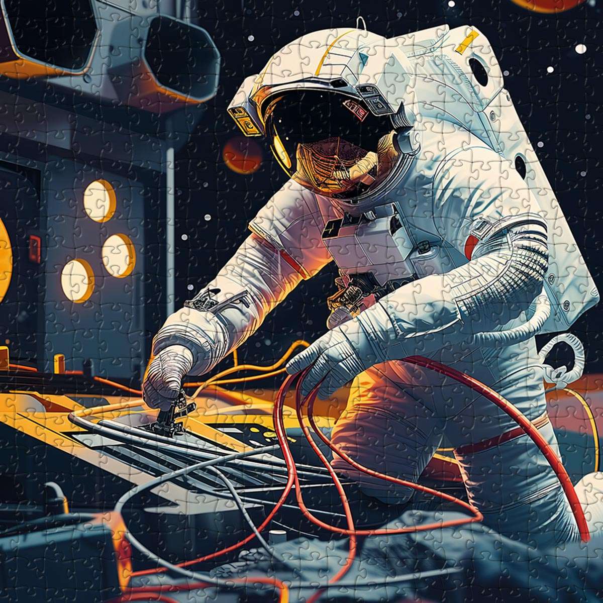 Astronaut Repair Puzzle - Bespoke Jigsaw Puzzles - Local Puzzle 