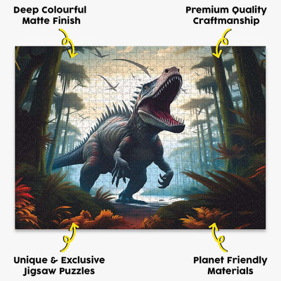 Dinosaur Rampage Puzzle - Bespoke Jigsaw Puzzles - Local Puzzle 