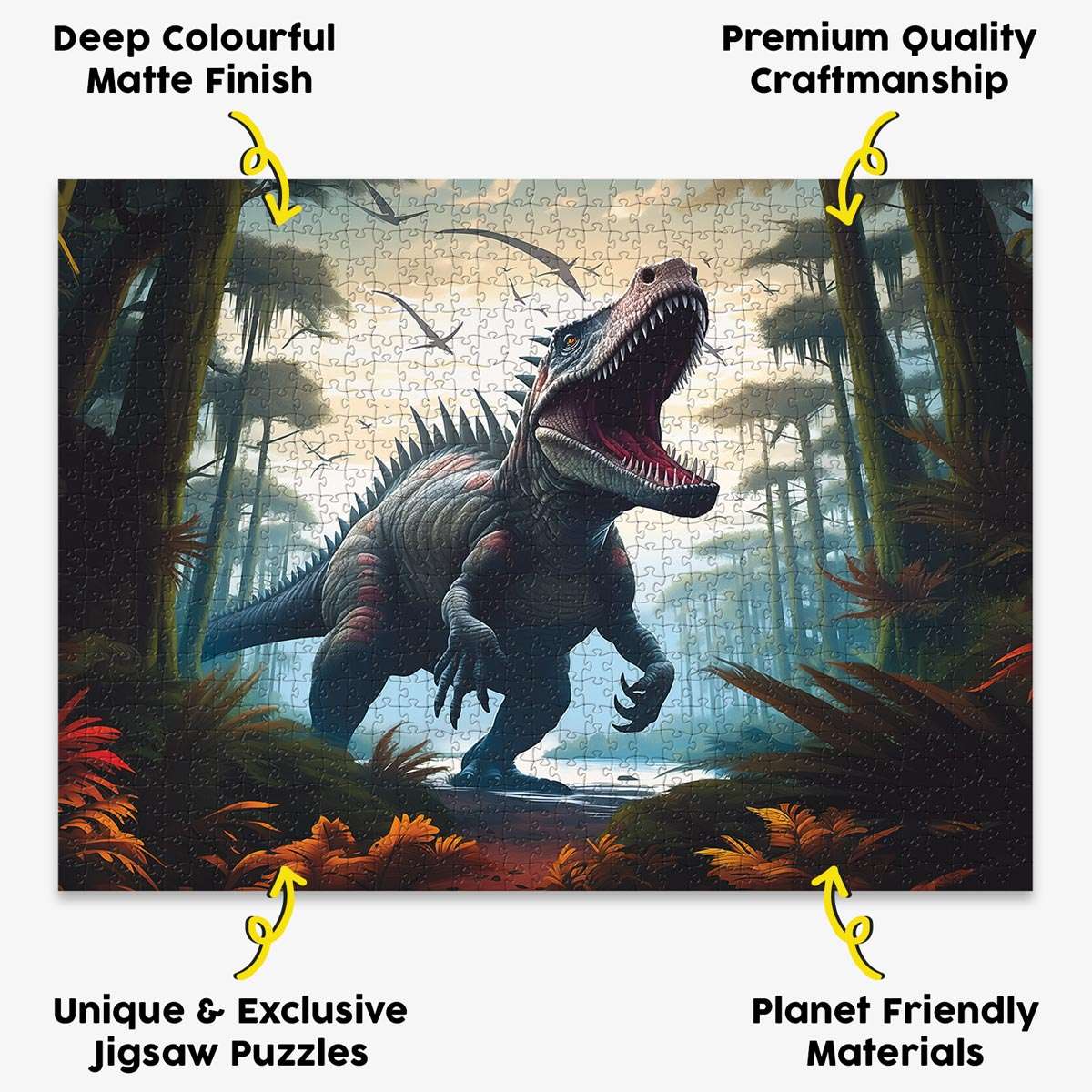 Dinosaur Rampage Puzzle - Bespoke Jigsaw Puzzles - Local Puzzle 