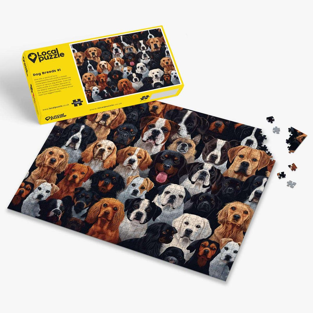 Dog Breeds Puzzle (#1) - Bespoke Jigsaw Puzzles - Local Puzzle 
