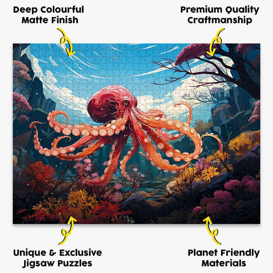 Furious Octopus Puzzle - Bespoke Jigsaw Puzzles - Local Puzzle 