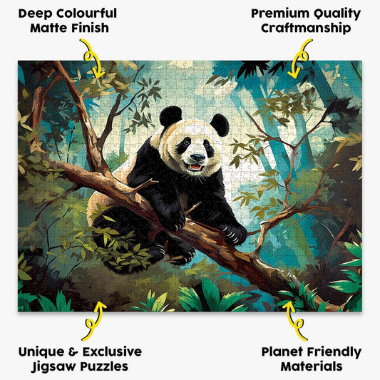 Happy Panda Puzzle - Bespoke Jigsaw Puzzles - Local Puzzle 