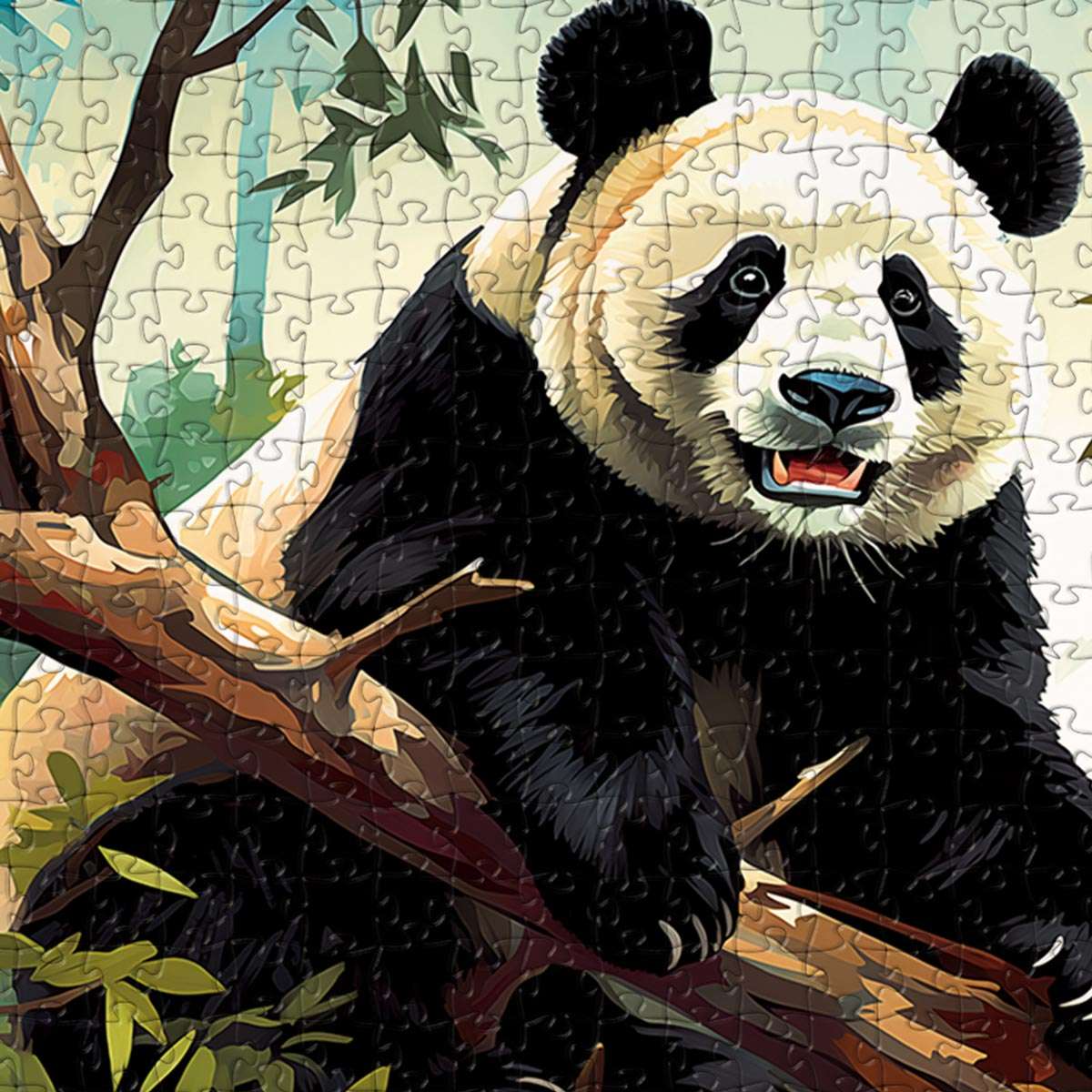 Happy Panda Puzzle - Bespoke Jigsaw Puzzles - Local Puzzle 