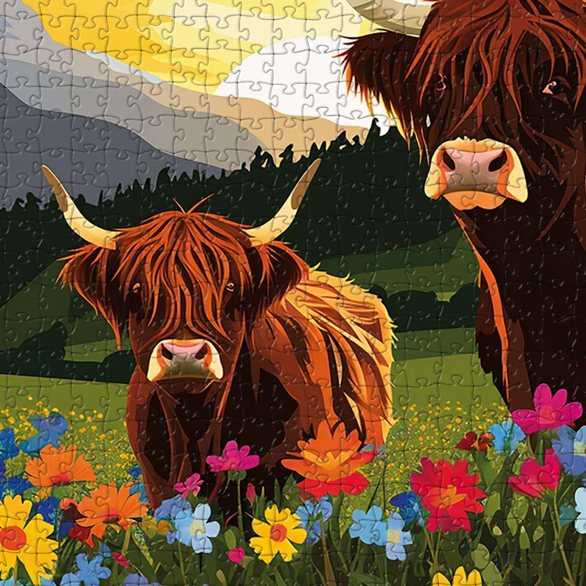 Highland Cows Puzzle - Bespoke Jigsaw Puzzles - Local Puzzle 
