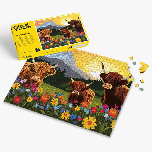 Highland Cows Puzzle - Bespoke Jigsaw Puzzles - Local Puzzle 