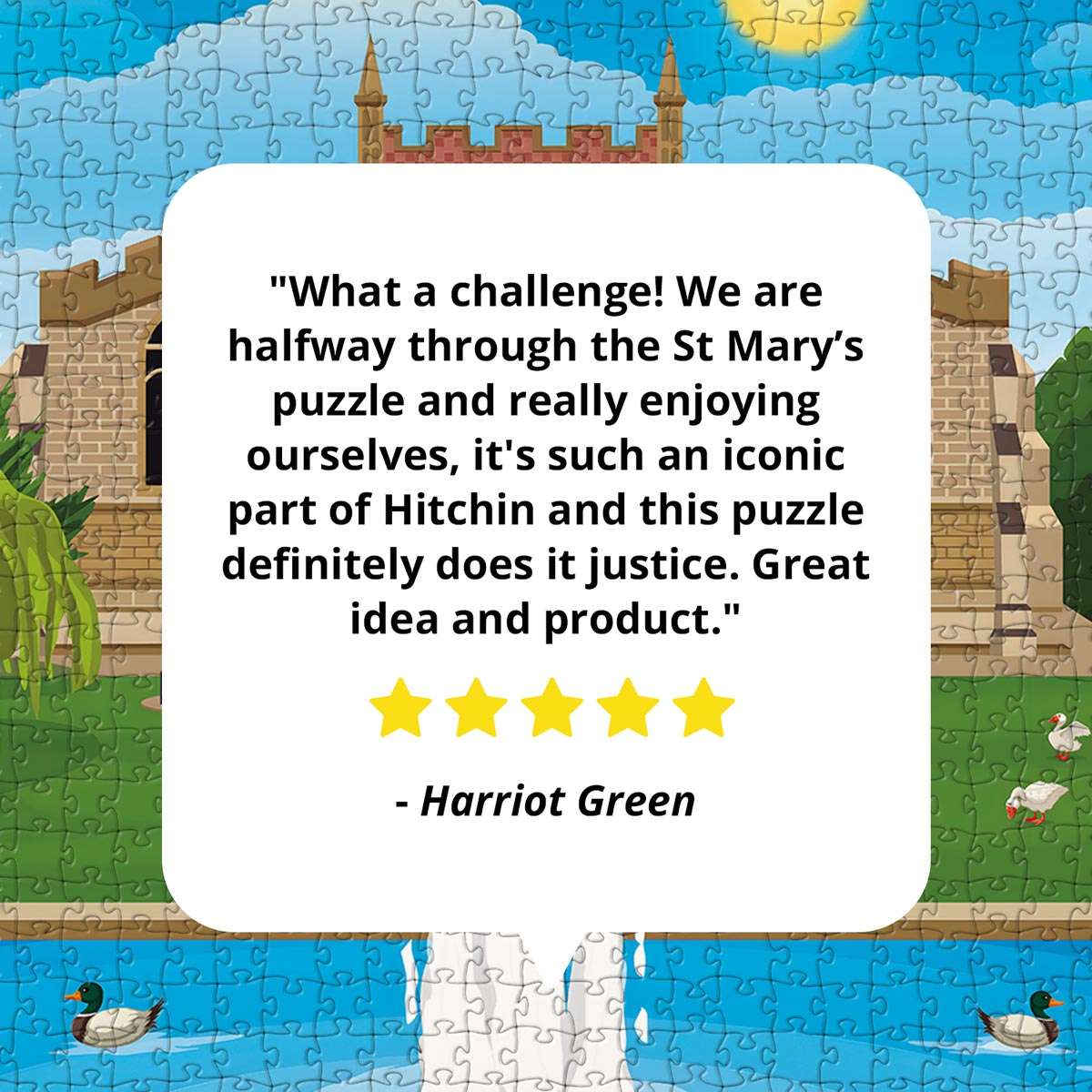 Hitchin St Mary's Church Puzzle - Bespoke Jigsaw Puzzles - Local Puzzle 