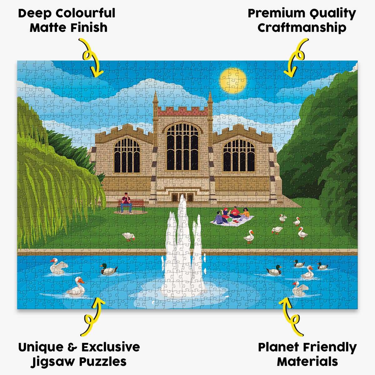 Hitchin St Mary's Church Puzzle - Bespoke Jigsaw Puzzles - Local Puzzle 