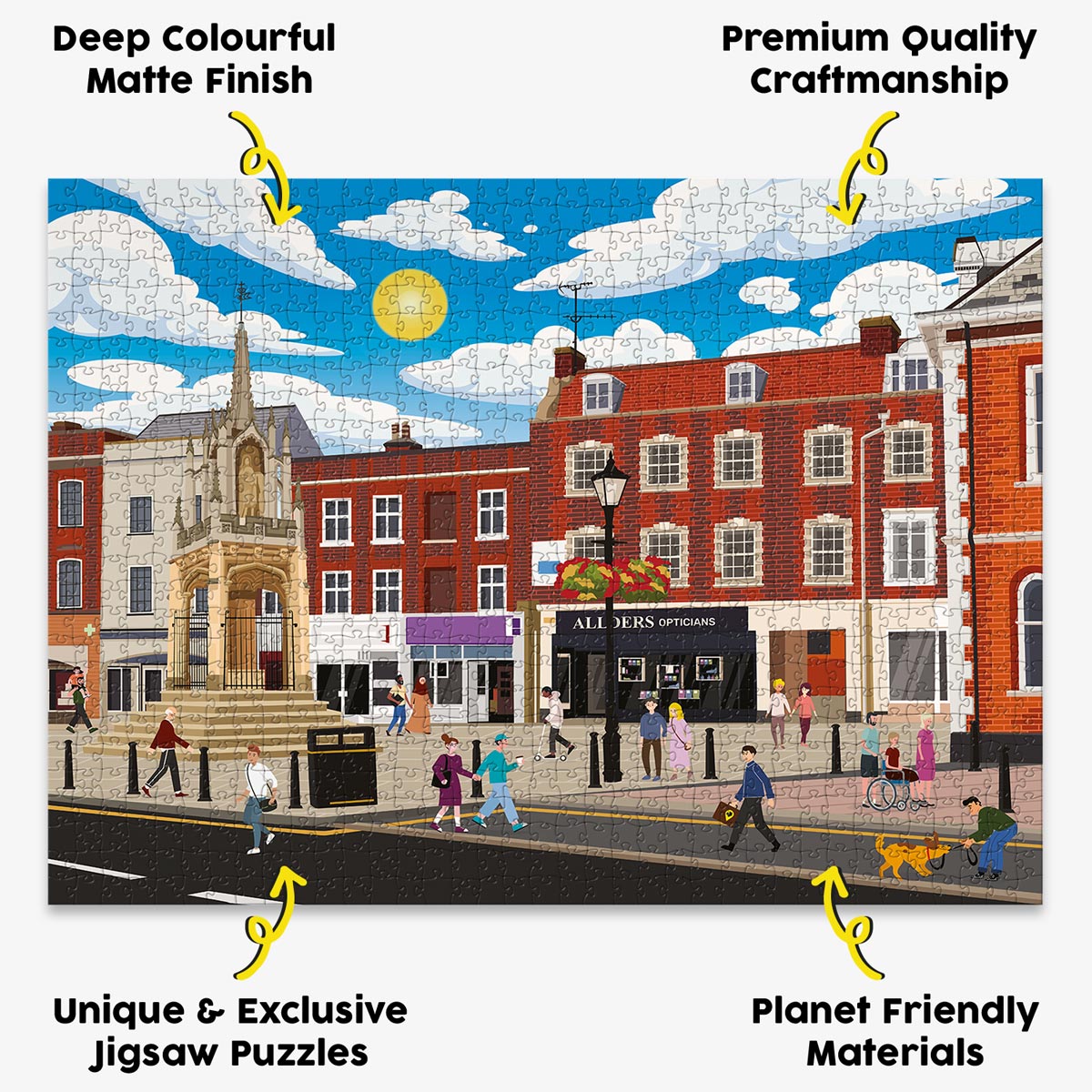 Leighton Buzzard Town Centre Puzzle - Bespoke Jigsaw Puzzles - Local Puzzle 