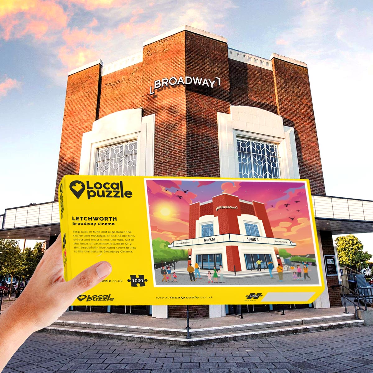 Letchworth Broadway Cinema Puzzle - Bespoke Jigsaw Puzzles - Local Puzzle 