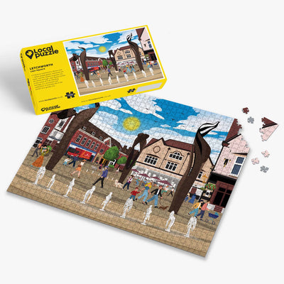 Letchworth Leys Square Puzzle (1000 pcs) - Bespoke Jigsaw Puzzles - Local Puzzle 