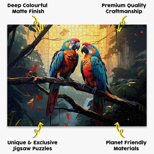 Parrot Partners Puzzle - Bespoke Jigsaw Puzzles - Local Puzzle 