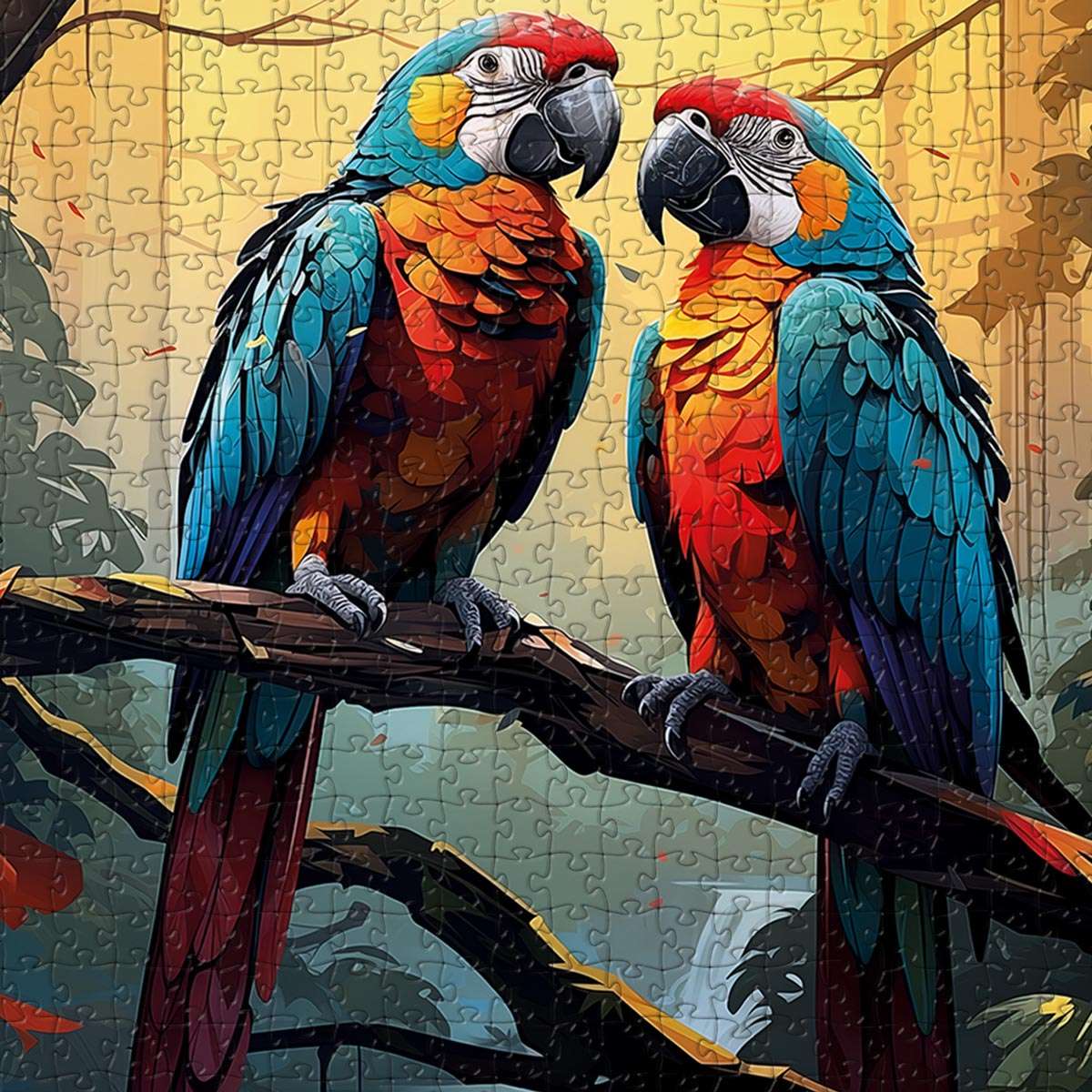 Parrot Partners Puzzle - Bespoke Jigsaw Puzzles - Local Puzzle 