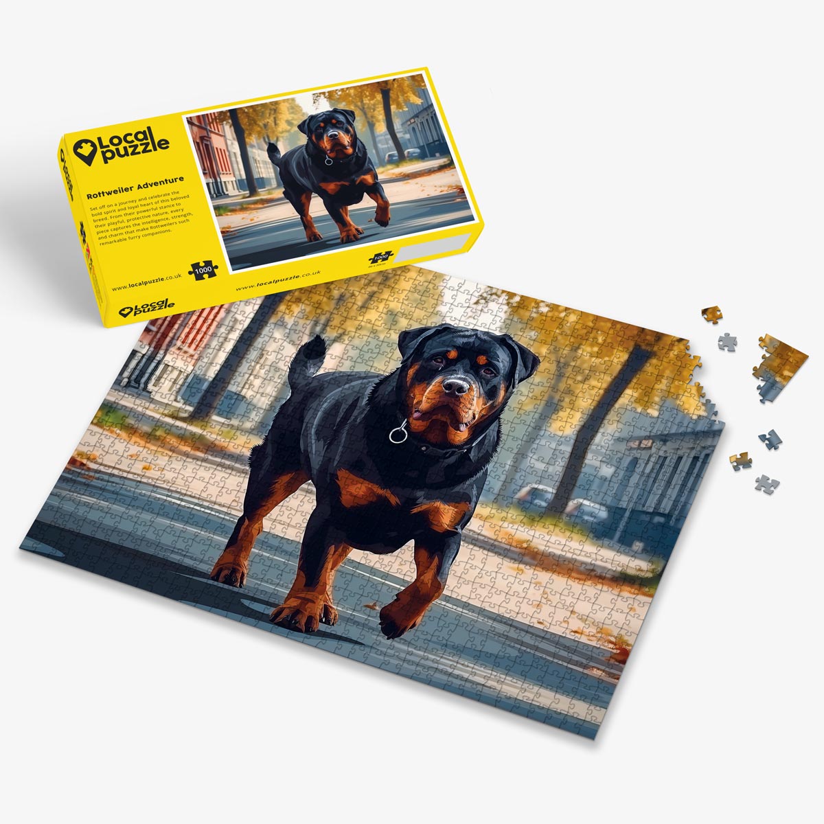 Rottweiler Adventure Puzzle - Bespoke Jigsaw Puzzles - Local Puzzle 