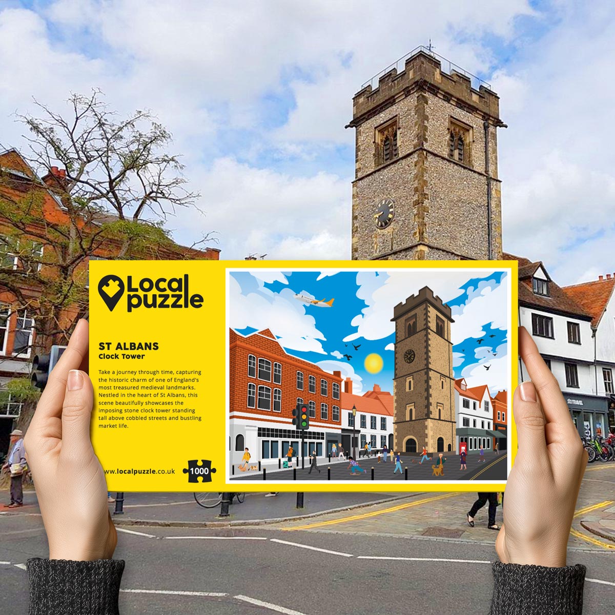 St Albans Clock Tower Puzzle (1000 pcs) - Bespoke Jigsaw Puzzles - Local Puzzle 