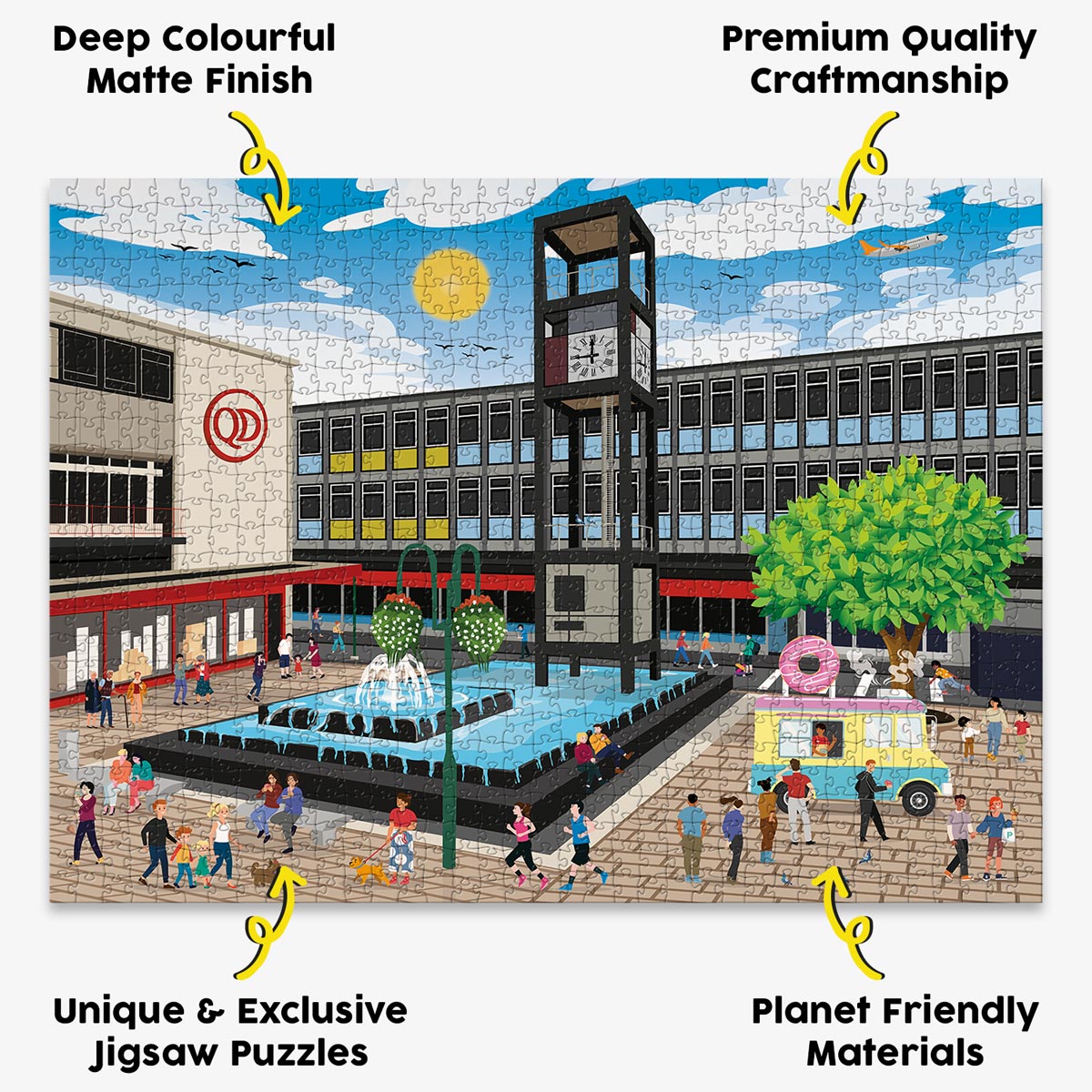 Stevenage Town Centre Puzzle - Bespoke Jigsaw Puzzles - Local Puzzle 