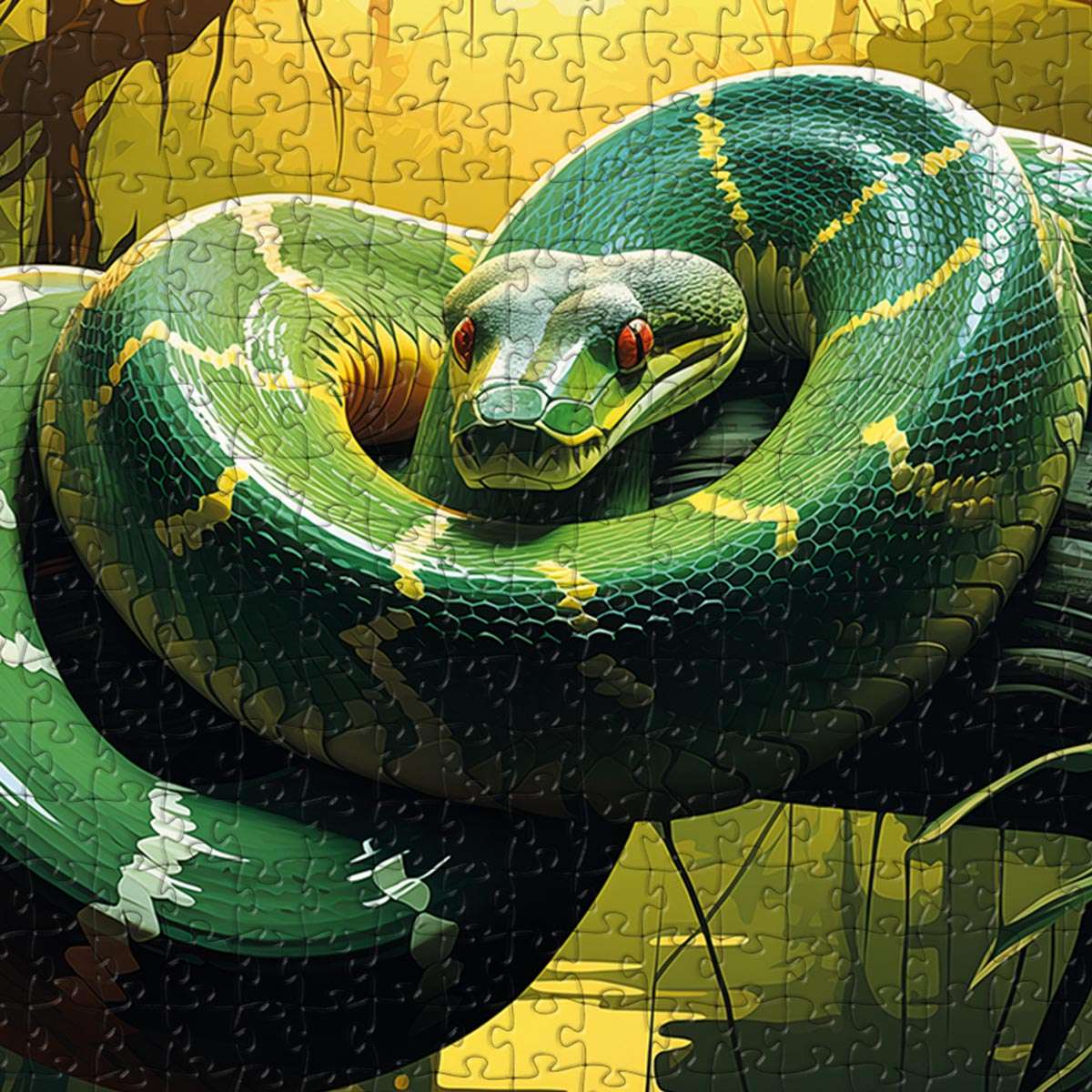 Sunset Python Puzzle - Bespoke Jigsaw Puzzles - Local Puzzle 