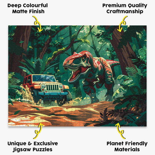 T-Rex Jungle Chase Puzzle - Bespoke Jigsaw Puzzles - Local Puzzle 