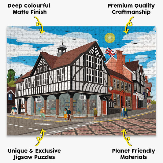 Tring Town Centre Puzzle (1000 pcs) - Bespoke Jigsaw Puzzles - Local Puzzle 