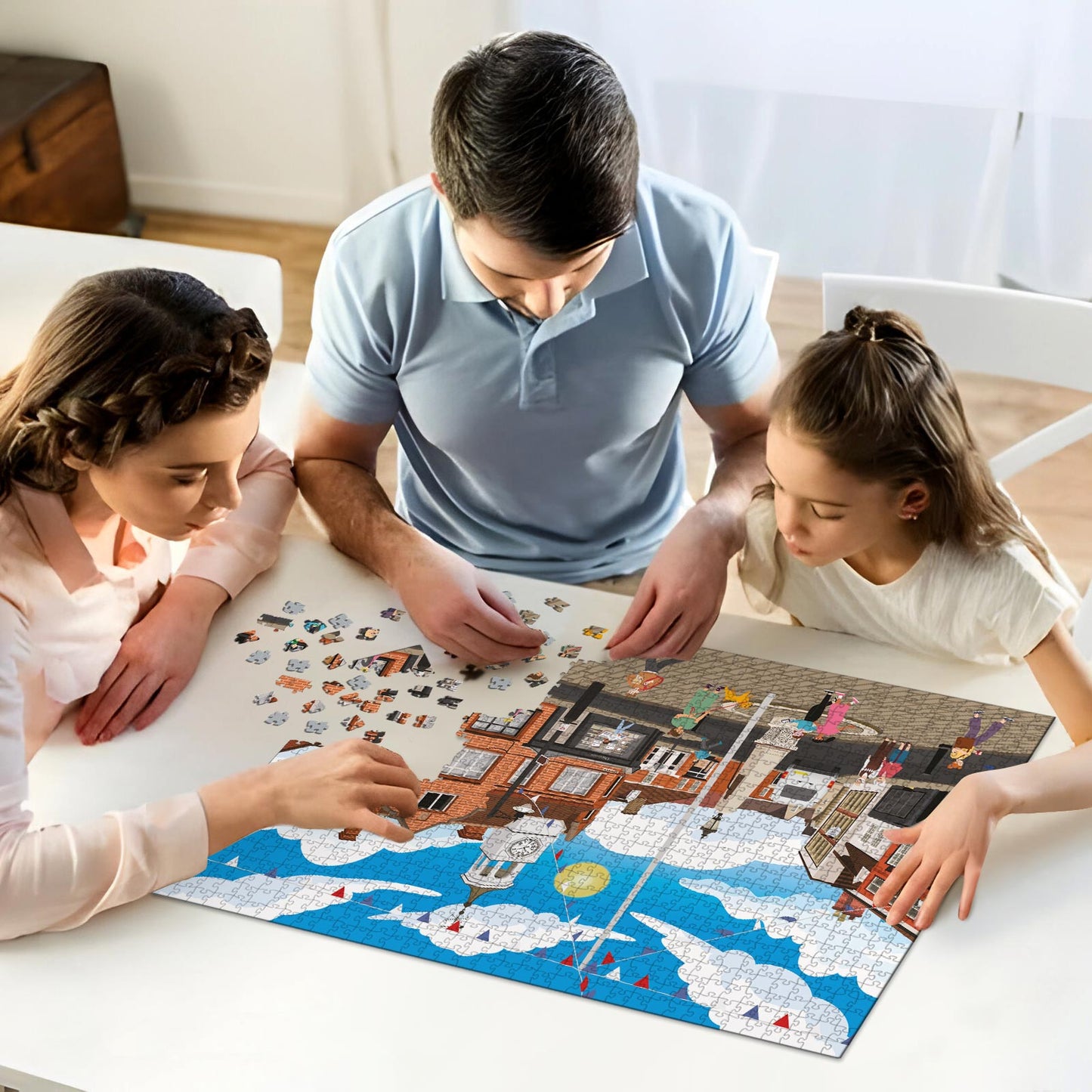 Ampthill Town Centre Puzzle - Bespoke Jigsaw Puzzles - Local Puzzle 