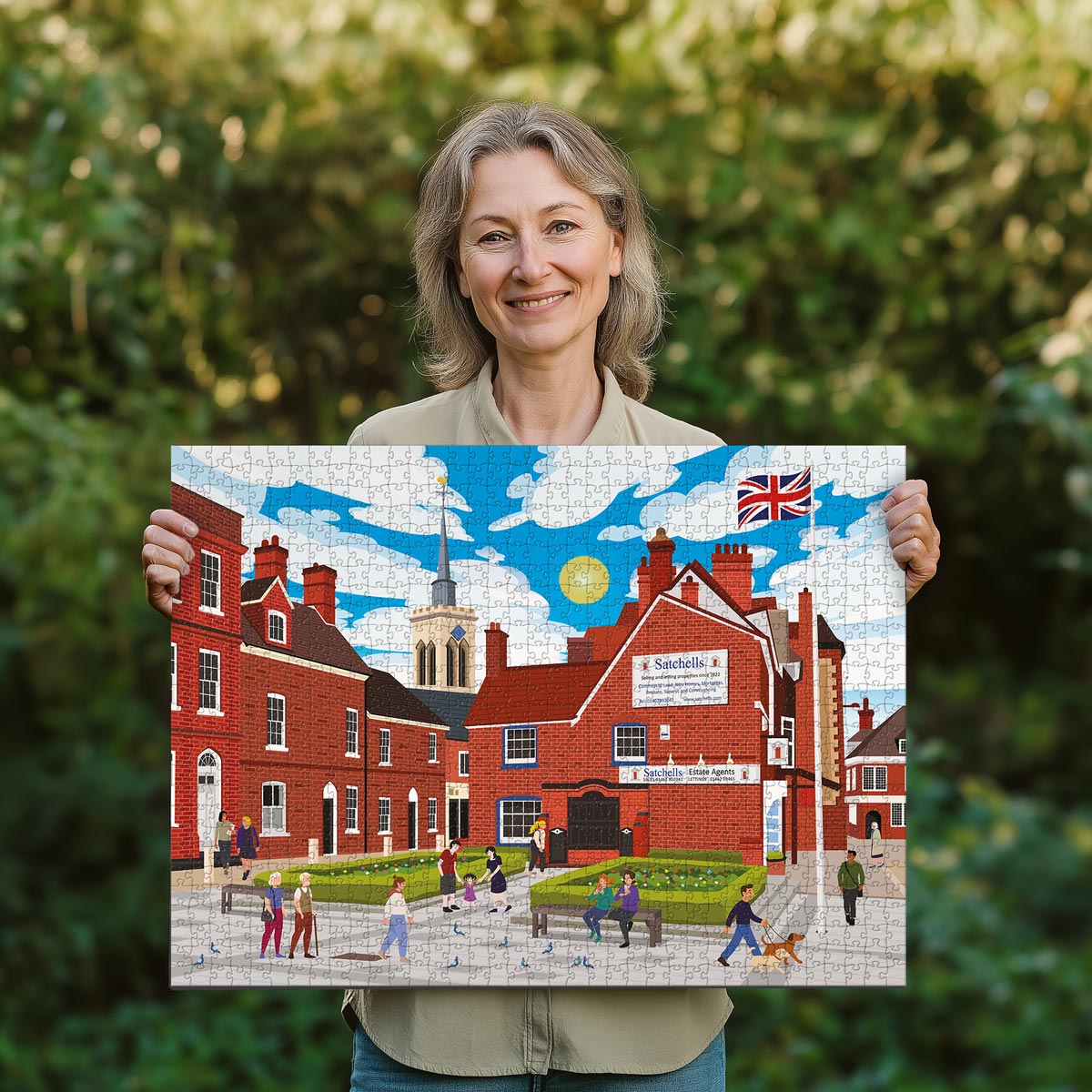 Baldock Town Centre Puzzle - Bespoke Jigsaw Puzzles - Local Puzzle 