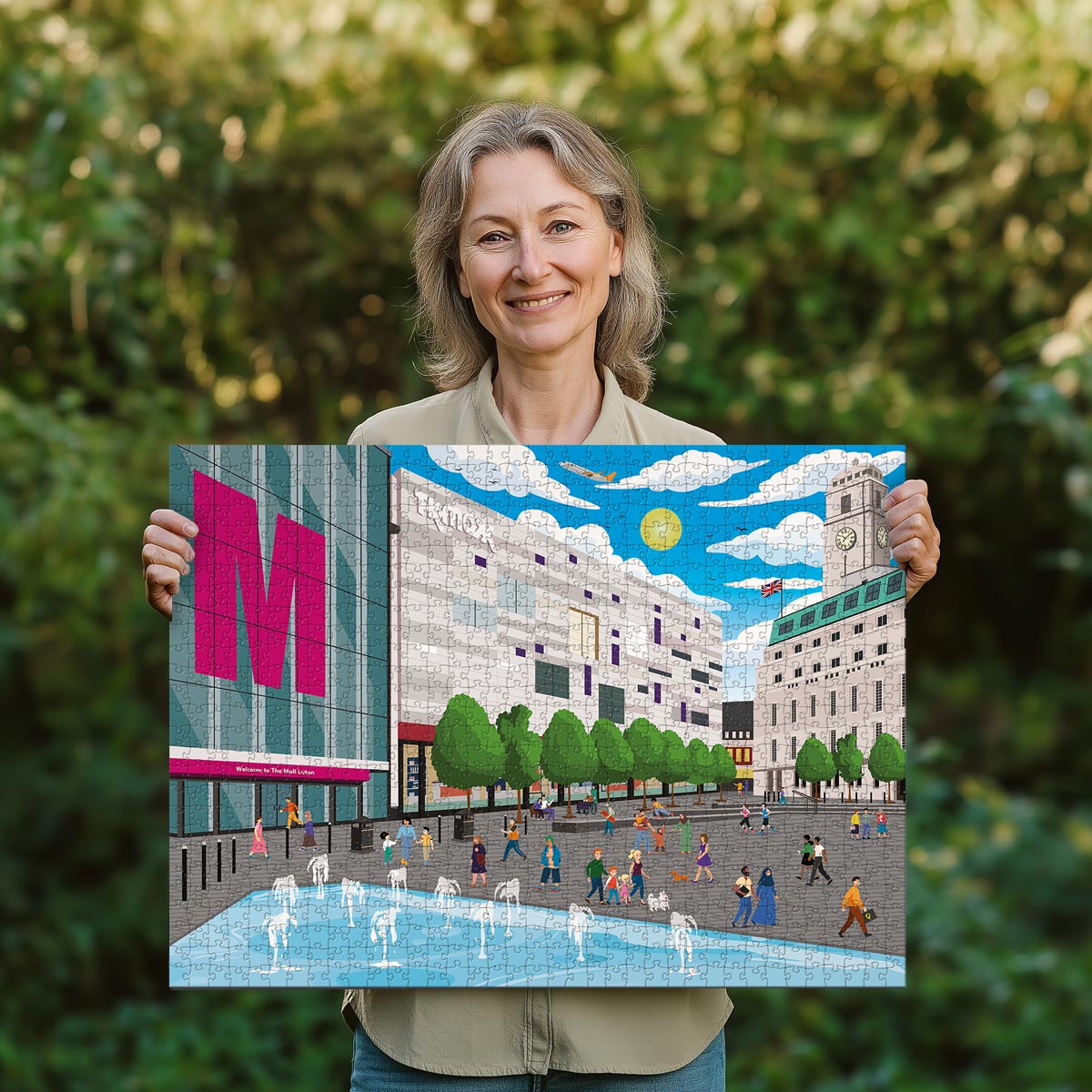 Luton Town Centre Puzzle - Bespoke Jigsaw Puzzles - Local Puzzle 